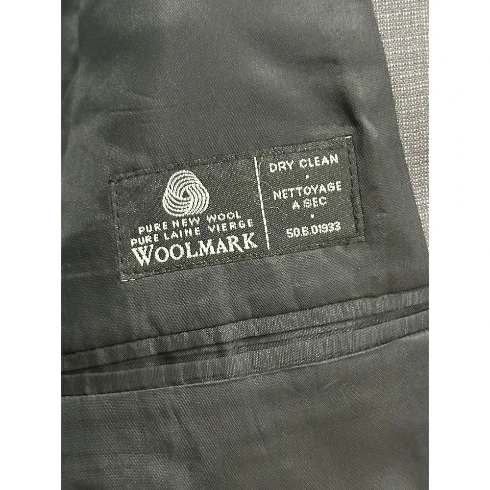 Polo University Ralph Lauren Mens 42S 3 Button Wool Blazer Gray Sport Coat FLAW
